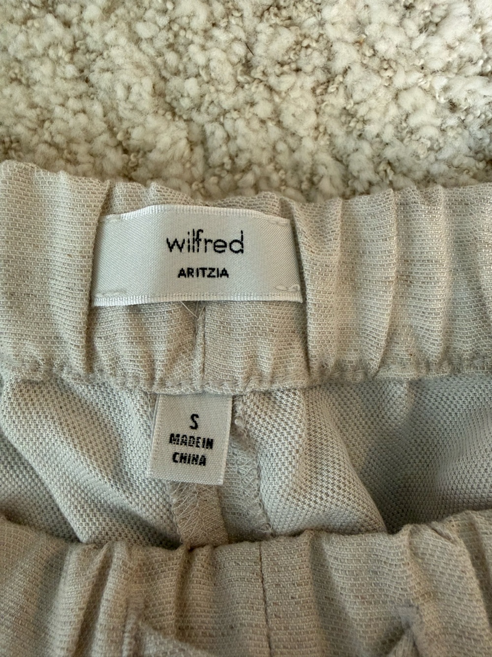 Aritzia Wilfred Wide-Leg Tan Pant Size S NEW WITHOUT TAGS - Picture 3 of 3